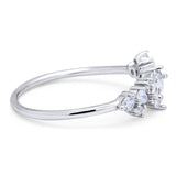 Art Deco Oval Natural Stone Wedding Ring