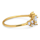 Art Deco Oval Natural Stone Wedding Ring