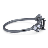 Art Deco Oval Natural Stone Wedding Ring