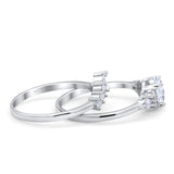 Two Piece Round Natural Stone Ring