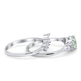 Two Piece Round Natural Stone Ring