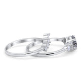 Two Piece Round Natural Stone Ring
