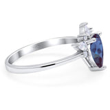 Pear Teardrop Natural Stone Wedding Ring
