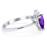 Pear Teardrop Natural Stone Wedding Ring