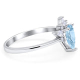 Pear Teardrop Natural Stone Wedding Ring