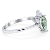 Pear Teardrop Natural Stone Wedding Ring