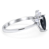 Pear Teardrop Natural Stone Wedding Ring