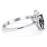 Pear Teardrop Natural Stone Wedding Ring