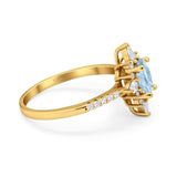 Oval Natural Stone Floral  Ring