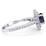 Art Deco Round Natural Stone Floral Ring