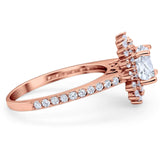 Art Deco Round Natural Stone Floral Ring