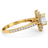 Art Deco Round Natural Stone Floral Ring