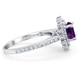 Art Deco Round Natural Stone Floral Ring