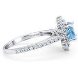 Art Deco Round Natural Stone Floral Ring