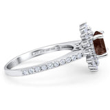 Art Deco Round Natural Stone Floral Ring