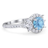 Vintage Style Round Natural Stone Flower Ring