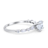 Petite Dainty Round Natural Stone Ring