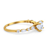 Petite Dainty Round Natural Stone Ring