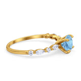 Petite Dainty Round Natural Stone Ring