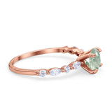 Petite Dainty Round Natural Stone Ring