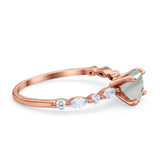 Petite Dainty Round Natural Stone Ring