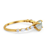 Petite Dainty Round Natural Stone Ring