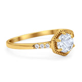 Minimalist Round Natural Stone Ring