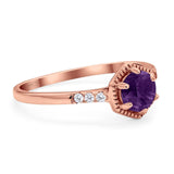 Minimalist Round Natural Stone Ring