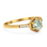 Minimalist Round Natural Stone Ring