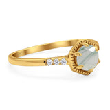 Minimalist Round Natural Stone Ring