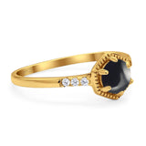 Minimalist Round Natural Stone Ring