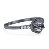 Minimalist Round Natural Stone Ring