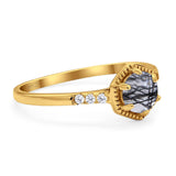 Minimalist Round Natural Stone Ring