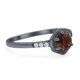 Minimalist Round Natural Stone Ring