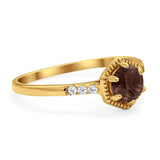 Minimalist Round Natural Stone Ring