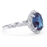 Oval Natural Stone Beaded Ring