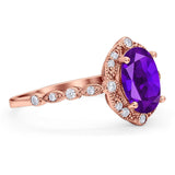 Oval Natural Stone Beaded Ring