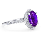 Oval Natural Stone Beaded Ring