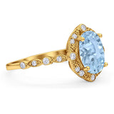 Oval Natural Stone Beaded Ring