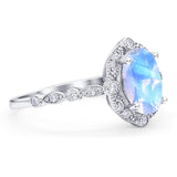 Oval Natural Stone Beaded Ring