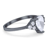 Pear Teardrop Natural Stone Wedding Ring