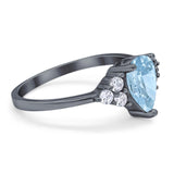 Pear Teardrop Natural Stone Wedding Ring