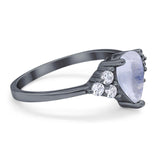 Pear Teardrop Natural Stone Wedding Ring