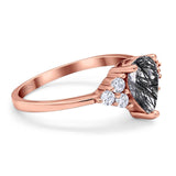 Pear Teardrop Natural Stone Wedding Ring