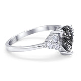 Pear Teardrop Natural Stone Wedding Ring