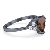 Pear Teardrop Natural Stone Wedding Ring