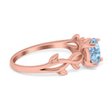 Infinity Oval Natural Stone Solitaire Ring