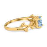 Infinity Oval Natural Stone Solitaire Ring