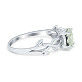 Infinity Oval Natural Stone Solitaire Ring