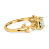 Infinity Oval Natural Stone Solitaire Ring